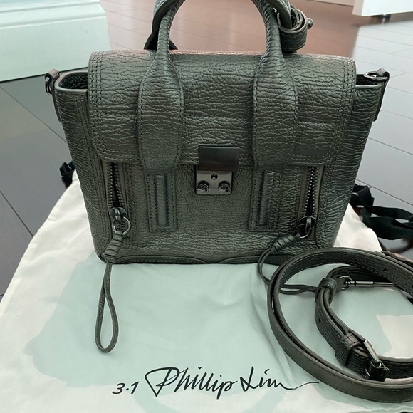 3.1 Phillip Lim Pashli Mini Satchel Bag Pewter - Picture 5 of 10